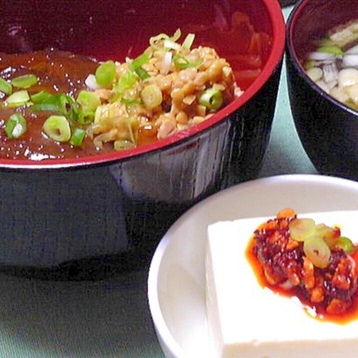 鮪ヅケ納豆丼